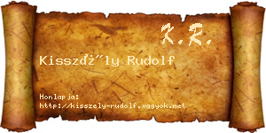 Kisszély Rudolf névjegykártya
